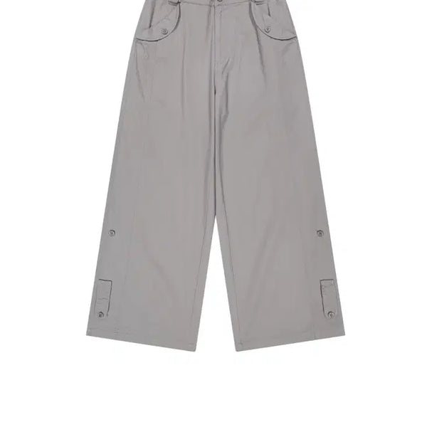 [BUNJANG] KOSEIO Washed Button Tab Pants Grey Size 0 / 코이세이오 워시드 버튼 탭 팬츠 그레이 0사이즈
