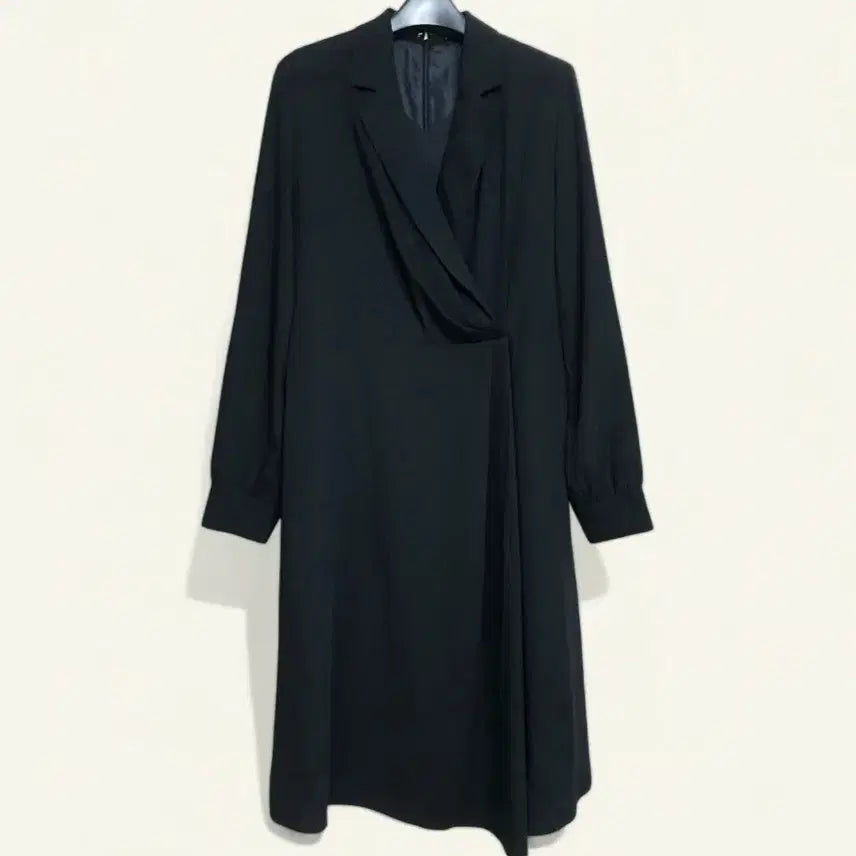[BUNJANG] Women's Black V-Neck Blouse Insert Dress - Size 55 / 55 새상품 여성 원피스 정장 블랙 검정 검정색 여자 원피스 55 새제품