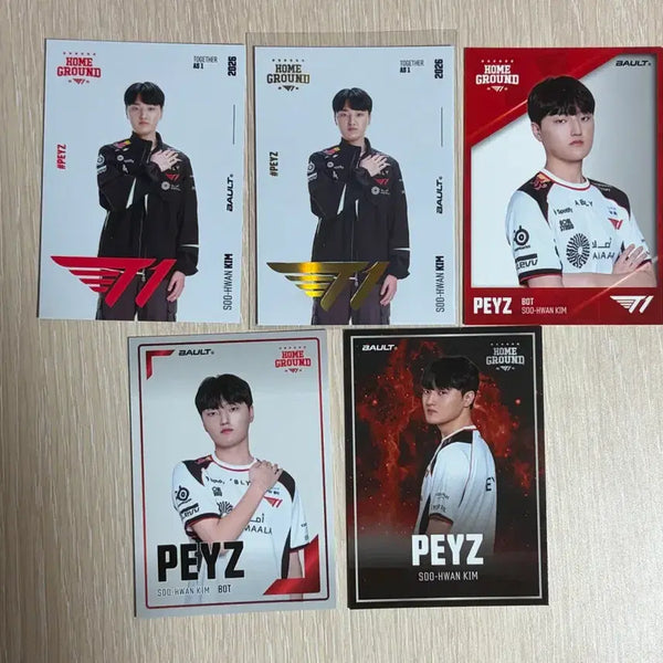 [BUNJANG] T1 Phase Card Bundle Set / Bault 티원 홈그 페이즈 카드 5장 일괄