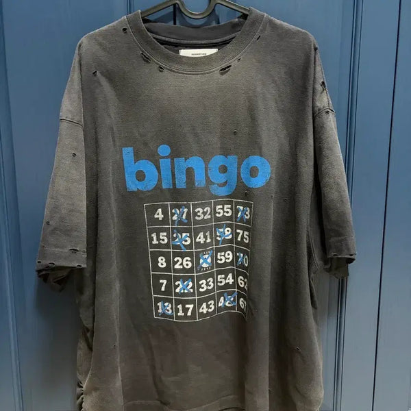 [BUNJANG] Nonewoke Puckering Bingo T-Shirt / [1] 논노드 퍼커링 빙고티