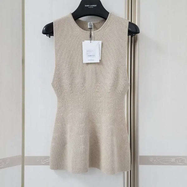 [BUNJANG] Toteme Sleeveless Peplum Knit Top / TOTEME 토템 슬리브리스 페플럼 니트 탑 . 새상품