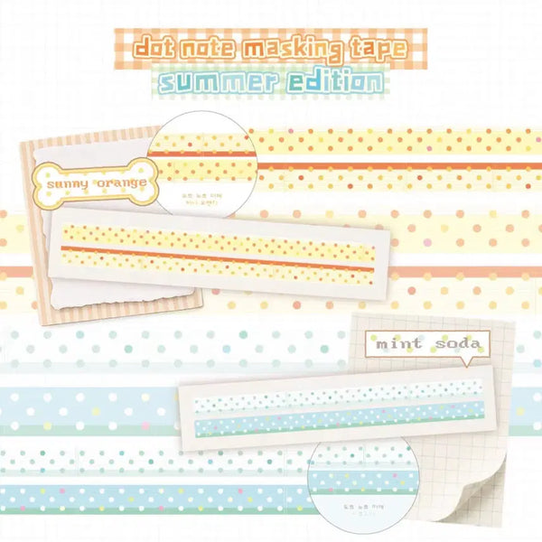 [BUNJANG] Yoyori Dot Note Summer Washi Tape Set / 요요리 도트노트 썸머 마테