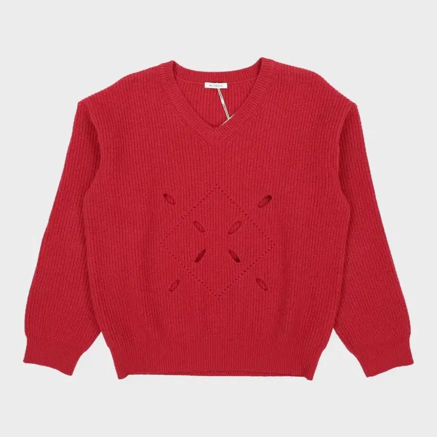 [BUNJANG] Mounseon Hole Oversized Knit - Wine / [One size]문선 Hole over sized knit wine