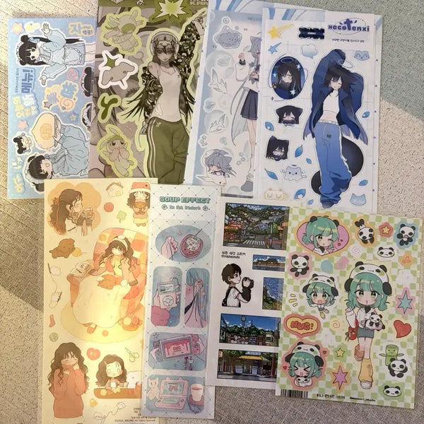 [BUNJANG] Scrapbooking Stickers Bundle Set / 다꾸 스티커, 모조지 일괄 판매