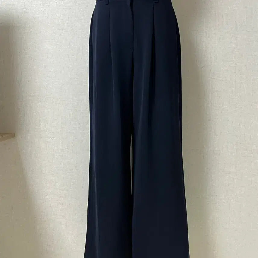[BUNJANG] TIME Wide-Fit Slacks Pants Navy / TIME 타임 24년 와이드 슬랙스 팬츠 64-94 네이비 새옷급