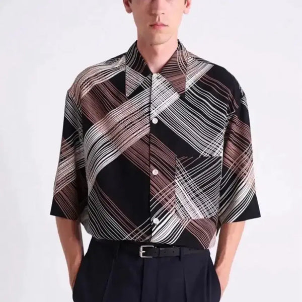 [BUNJANG] Lemaire Macaron Convertible Short Sleeve Shirt / (52) 르메르 마카롱 컨버터블 반팔 셔츠