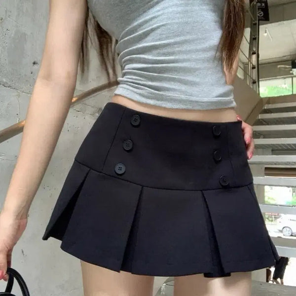[BUNJANG] Shein Napoleon Pleats Skirt / 쉬인 나폴레옹 플리츠 스커트
