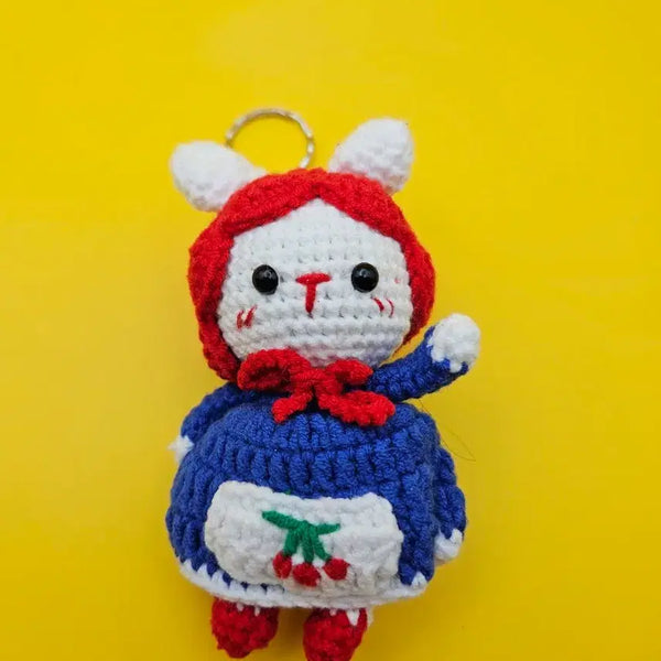 [BUNJANG] Knitted Rabbit Doll Keychain / 뜨개 토끼 인형 키링