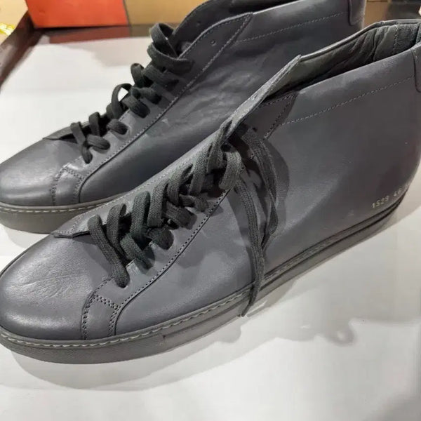 [BUNJANG] Common Projects Leather High-Top Sneakers Grey / 커먼프로젝트 레더 하이탑 스니커즈 그레이
