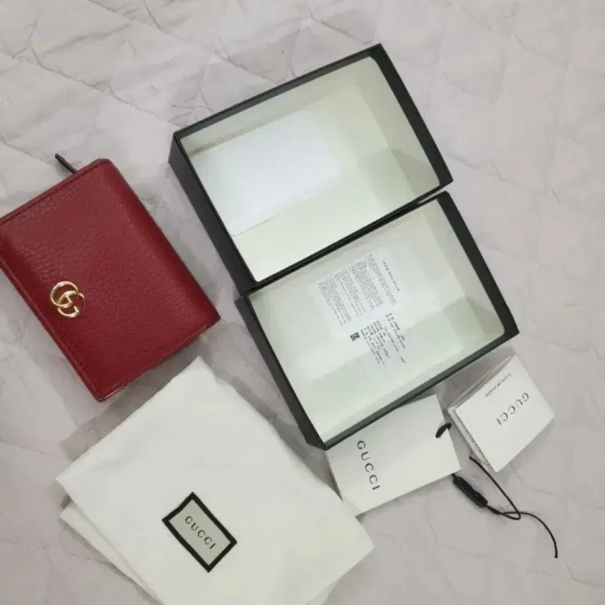 [BUNJANG] Gucci Marmont Red Wallet / 매장 정품(풀구성) 구찌 마몬트 지갑 레드