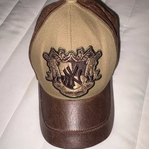 [BUNJANG] MLB Brown Leather Ball Cap / MLB 브라운 레더 볼캡