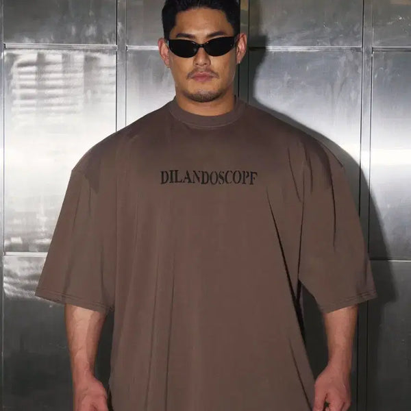 [BUNJANG] D-dos Dylan Doskov T-Shirt Brown Oversized Short Sleeve Tee / 실측 3XL) 딜란 도스코프 D-dos 티셔츠 브라운 라운드 반팔티 2