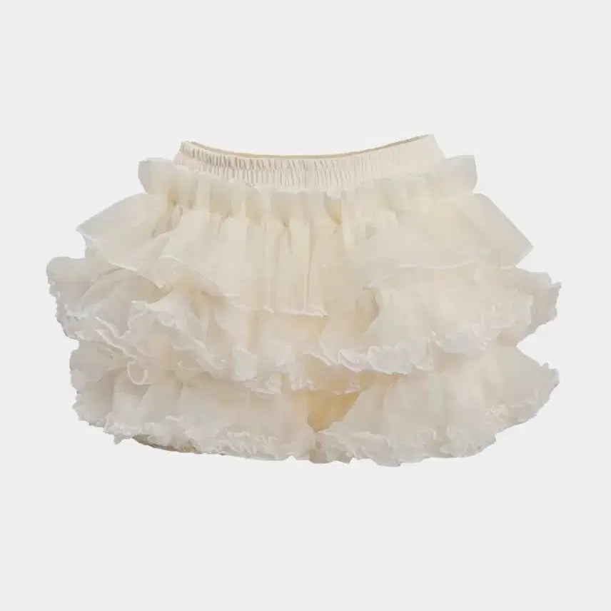 [BUNJANG] Ruffneck Tutu Pants Skirt Cream / 러프넥 튜튜 팬츠 스커트 크림