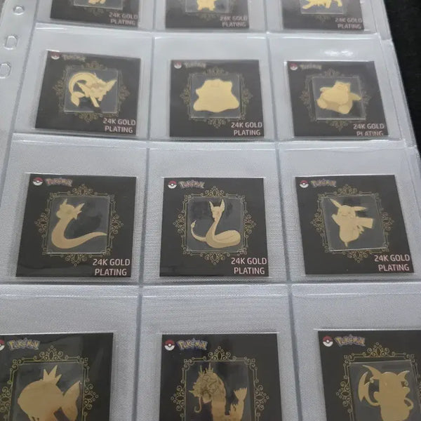 [BUNJANG] Pokemon Stickers 24K Gold Foil 49 Types / 포켓몬띠부씰 24k금박 49종