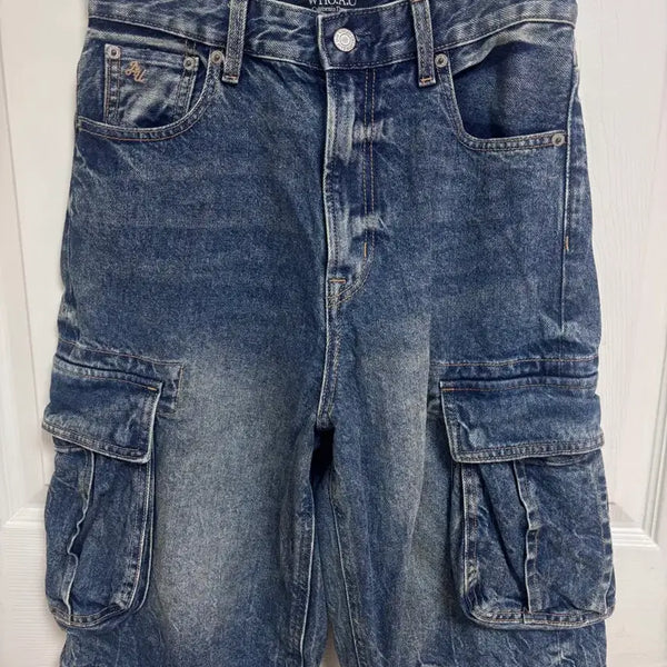 [BUNJANG] Who.A.U Denim Cargo Pants / 후아유 데님 카고 팬츠