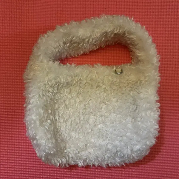 [BUNJANG] Fleece Mini Tote Bag / 뽀글이 소재 미니 토트백