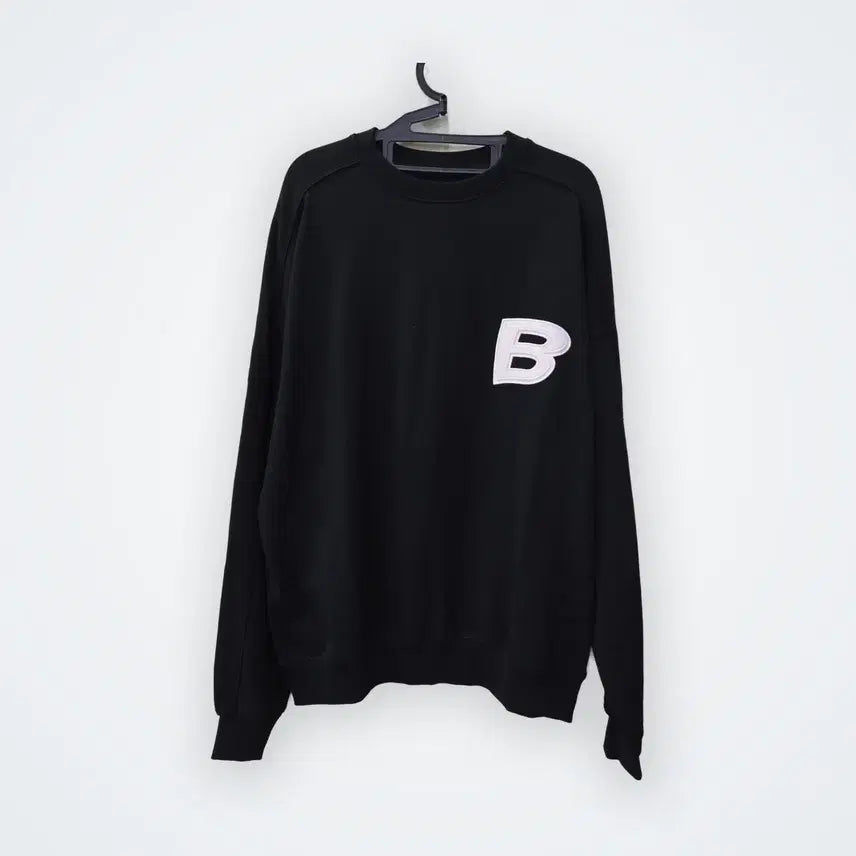 [BUNJANG] BLUR Logo Embroidered Sweatshirt Black / [2] 블러 로고 자수 맨투맨 블랙