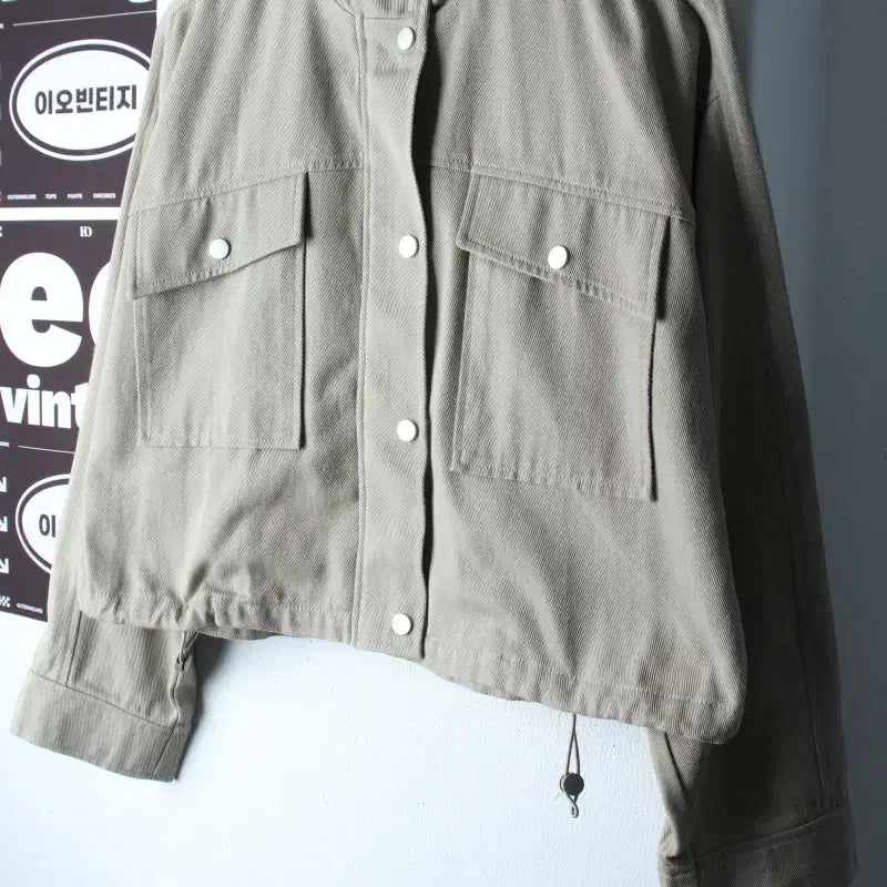 [BUNJANG] W(F) Sportswear Windbreaker Jumper Jacket / W(F) 반에이크 집업 바람막이 점퍼자켓 트러커 크롭-H37535