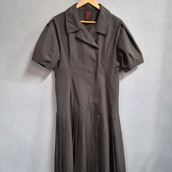 [BUNJANG] STEFANEL Pleated Dress Khaki / STEFANEL 플리츠 원피스 카키 66