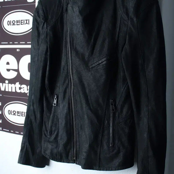 [BUNJANG] System Zip-up Windbreaker Jumper Jacket Leather Jacket / W(S-M) 시스템 집업 바람막이 점퍼자켓 한섬 레더자켓-H37544