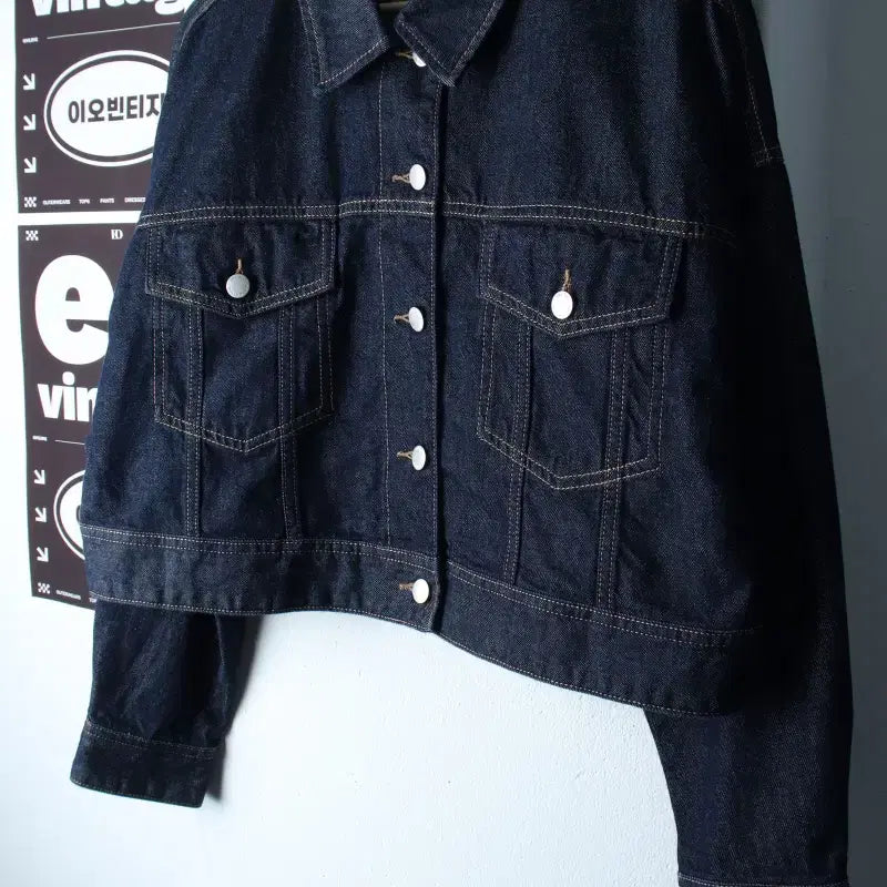 [BUNJANG] SPAO Denim Zip-up Windbreaker Jumper Jacket Trucker / W(M-L) 스파오 집업 바람막이 점퍼자켓 데님 청 트러커-H37559