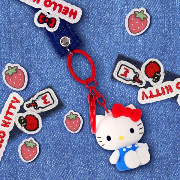 [BUNJANG] Hello Kitty Daily Denim Keyring / 헬로키티 데일리 데님 키링