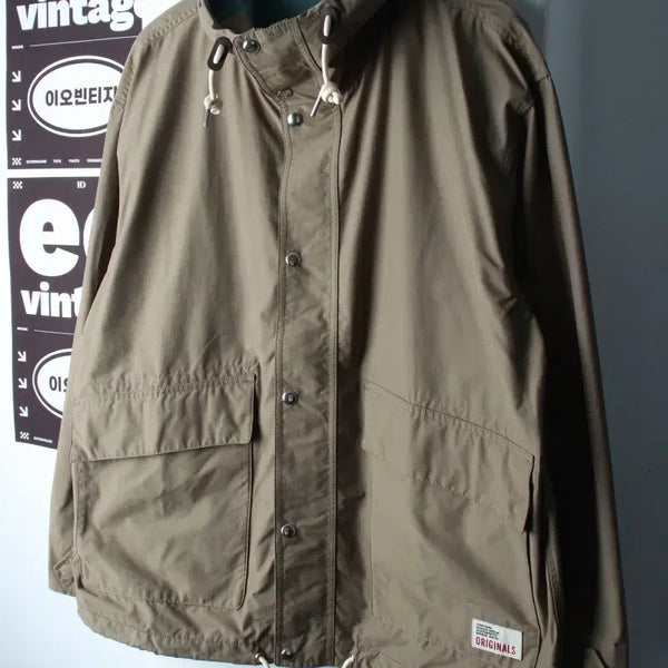 [BUNJANG] TOPTEN Zip-Up Windbreaker Field Jacket Khaki / (XL-2XL) 탑텐 집업 바람막이 점퍼자켓 필드자켓 카키-H37570