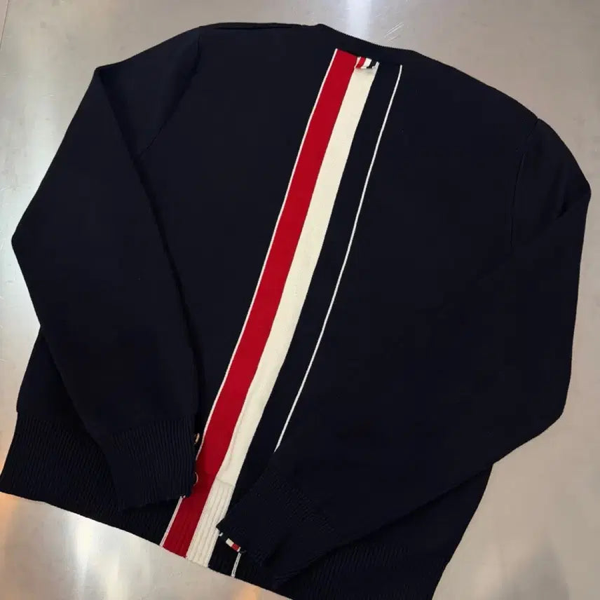 [BUNJANG] Thom Browne Milano Stitch Back Tricolor Stripe Knit / 톰브라운 밀라노스티치 백삼선 스트라이프 니트