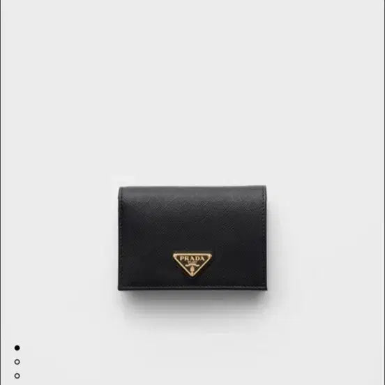 [BUNJANG] Prada Saffiano Triangle Logo Bifold Wallet Black / 프라다 사피아노 트라이앵글 로고 반지갑 블랙