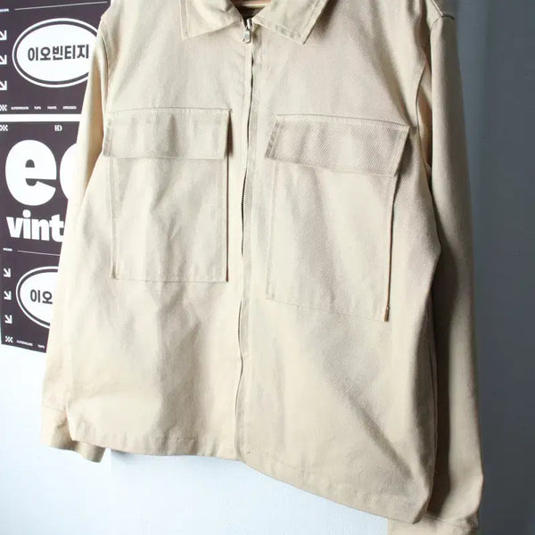 [BUNJANG] Brand Vintage Zip-Up Windbreaker Jacket / (F) 브랜드빈티지 집업 바람막이 점퍼자켓 블루종 빅포켓-H37584