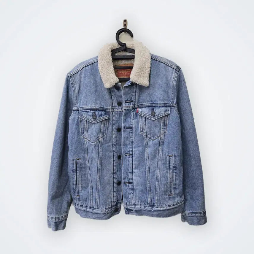 [BUNJANG] Levi's Fleece Lined Jacket Sky Blue / [S] 리바이스 플리스 안감 자켓 스카이블루