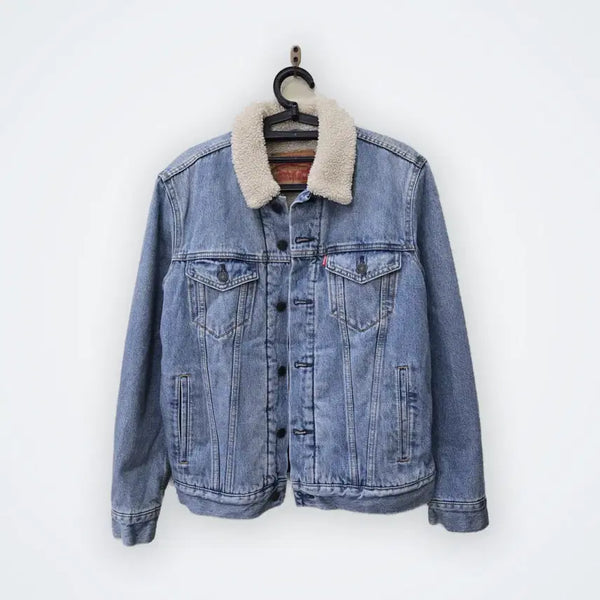 [BUNJANG] Levi's Fleece Lined Jacket Sky Blue / [S] 리바이스 플리스 안감 자켓 스카이블루