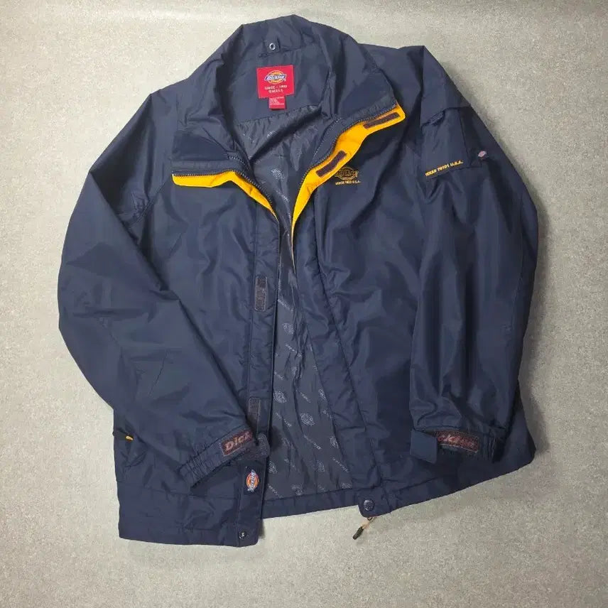 [BUNJANG] Dickies Navy Yellow Colorblock Jacket / 디키즈 남색 옐로우 배색 자켓