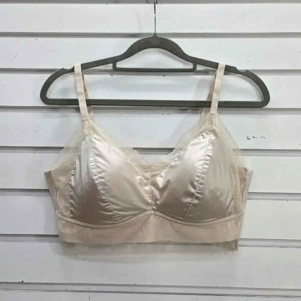 [BUNJANG] Light Beige Mesh Accent Cylindrical Bra (Size 66) / 연베이지  망사포인트 원통형브라 66/보물찾기천사