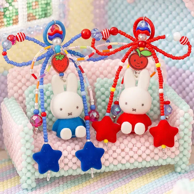 [BUNJANG] Miffy Star Ribbon Strap Keychain / 미피 별 리본 스트랩 키링