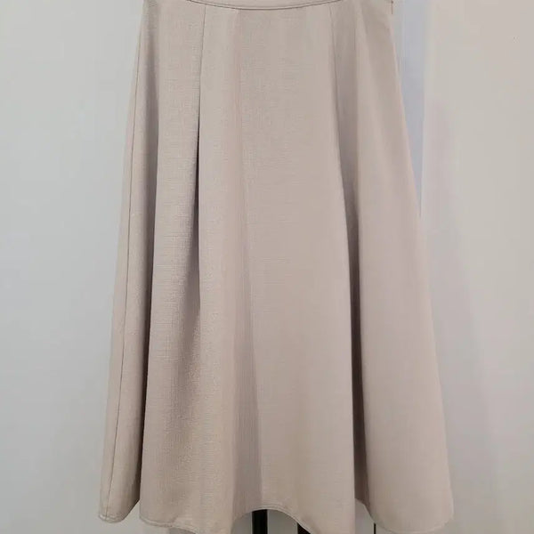 [BUNJANG] Anna Diva Pintuck Flare Long Skirt (Beige, Size M) / 안나디바 핀턱 플레어 롱스커트 M사이즈