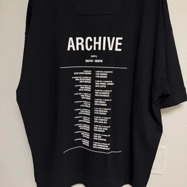 [BUNJANG] Juun.J 25FW Archive Oversized T-Shirt Black / [M] 준지 25FW 아카이브 반팔 오버핏 티셔츠 블랙