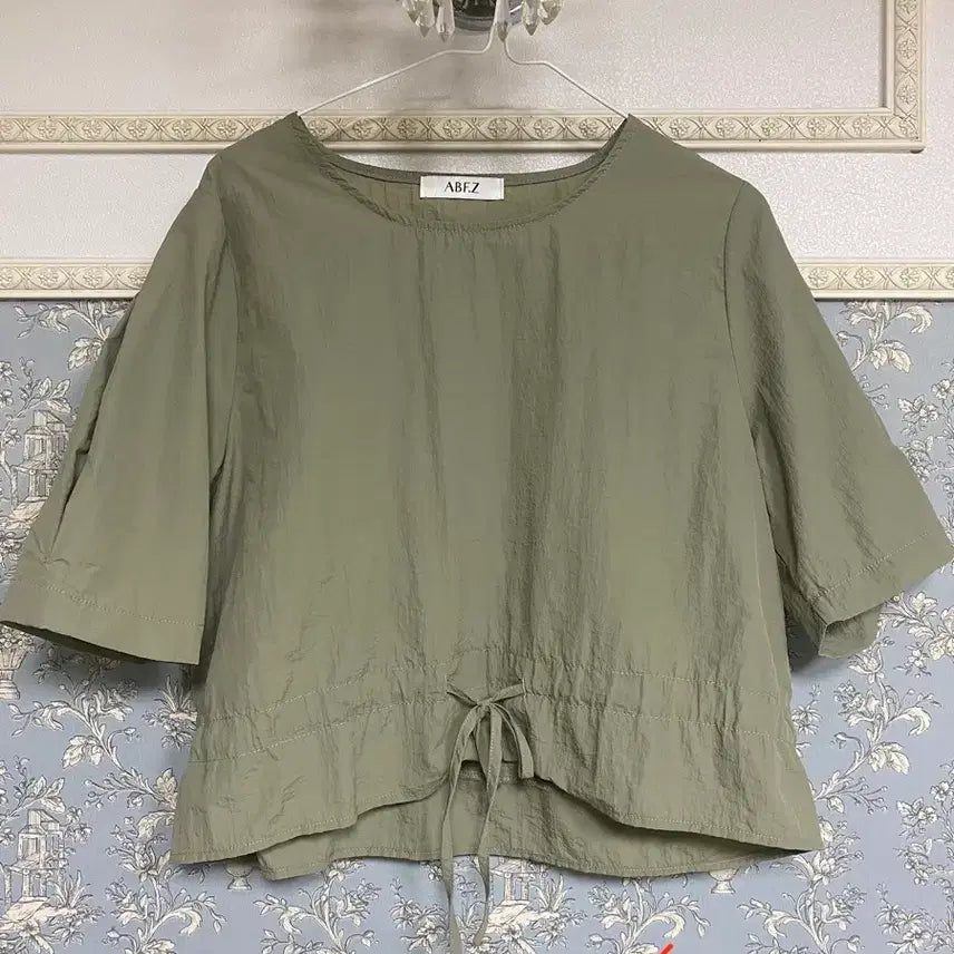 [BUNJANG] Big Size Short Anorak Blouse / 빅사이즈 숏 아노락블라우스 55~66~77반 연카키