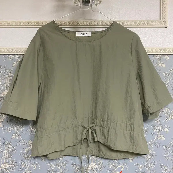 [BUNJANG] Big Size Short Anorak Blouse / 빅사이즈 숏 아노락블라우스 55~66~77반 연카키