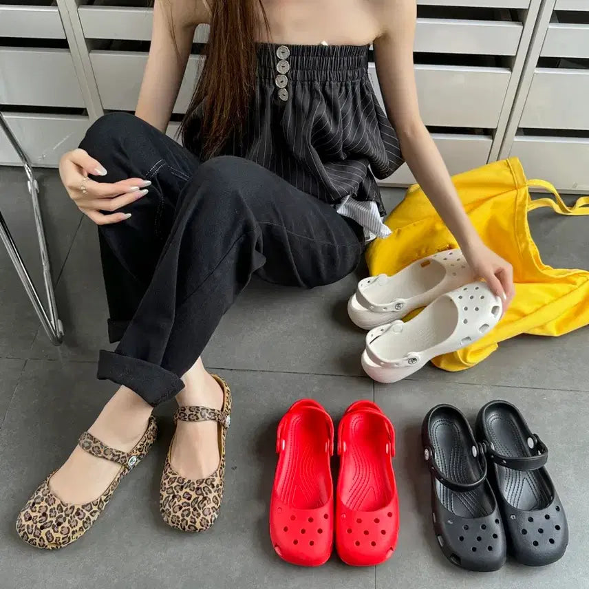 [BUNJANG] Mary Jane Style Crocs Sandals / 메리제인 여름 크록 샌들 슬리퍼 아쿠아슈즈