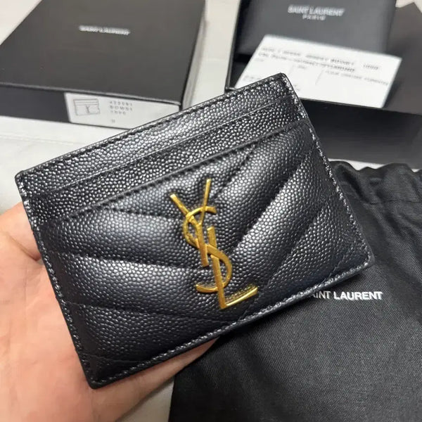 [BUNJANG] Saint Laurent Gold-Plated Card Holder / [정품] 금장 생로랑 카드지갑
