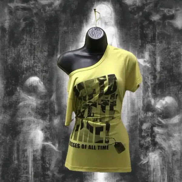 [BUNJANG] Y2K Yellow Lettering T-Shirt / Yellow lettering y2k tshirt