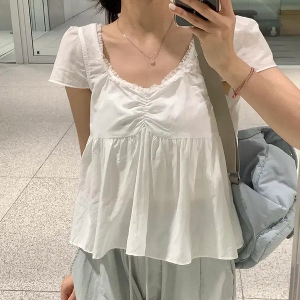 [BUNJANG] Aiden Able White Blouse / 에이딘에이블 화이트 블라우스