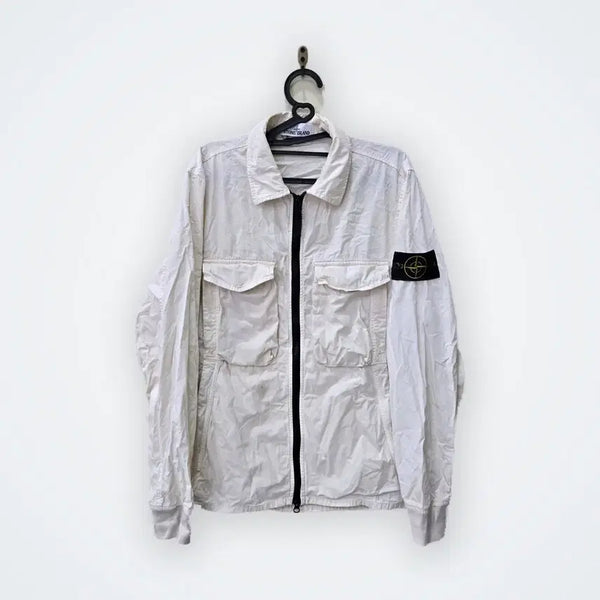 [BUNJANG] Stone Island Zipper Jacket Ivory / [M] 스톤 아일랜드 지퍼 자켓 아이보리