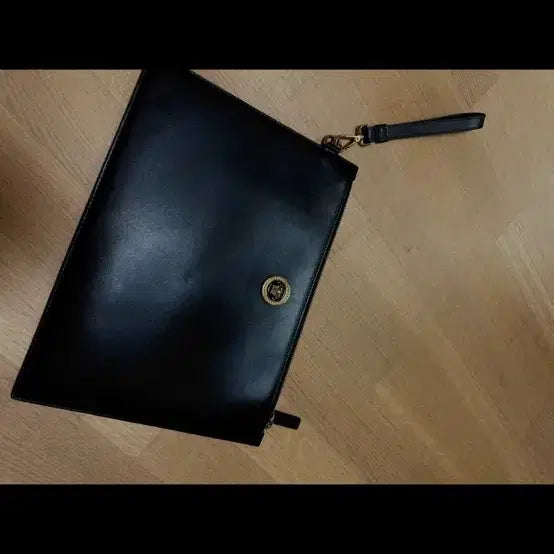 [BUNJANG] Versace Black Leather Clutch Bag / 베르사체 클러치 블랙