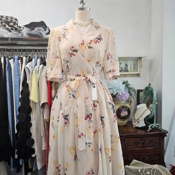 [BUNJANG] Flower Jacket Dress / 플라워 자켓형 원피스