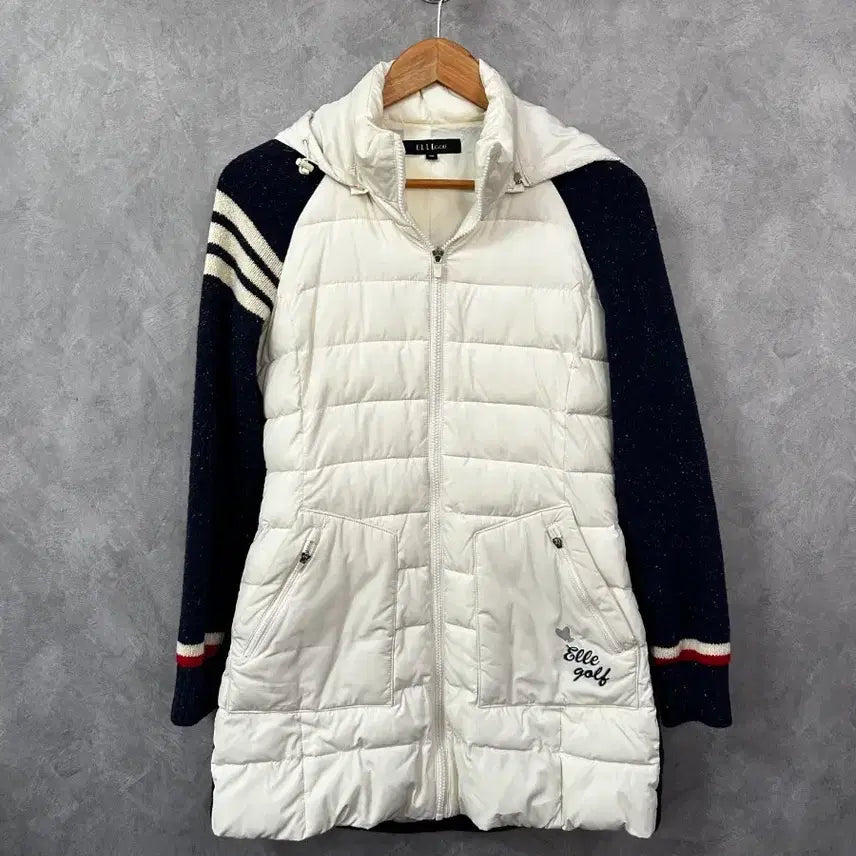 [BUNJANG] Elle Golf Lightweight Padded Jumper White S / 엘르골프 경량 패딩 점퍼 화이트 S