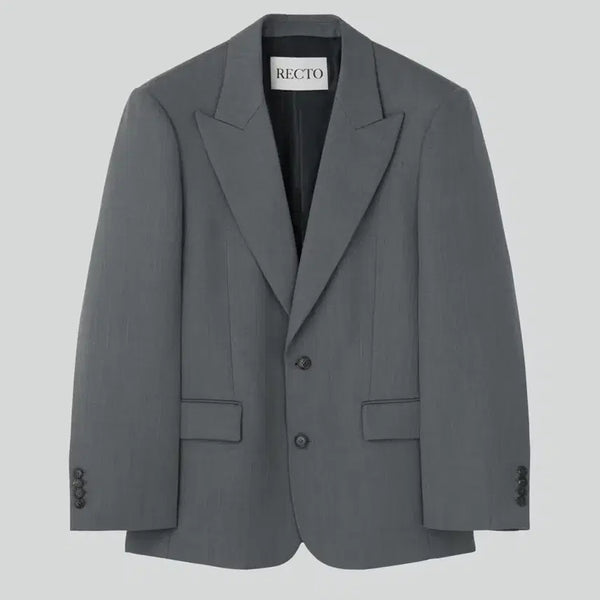 [BUNJANG] RECTO 25FW RC Signature Single Jacket Dark Grey / 렉토 25FW 시그니처 싱글 자켓 다크그레이 S