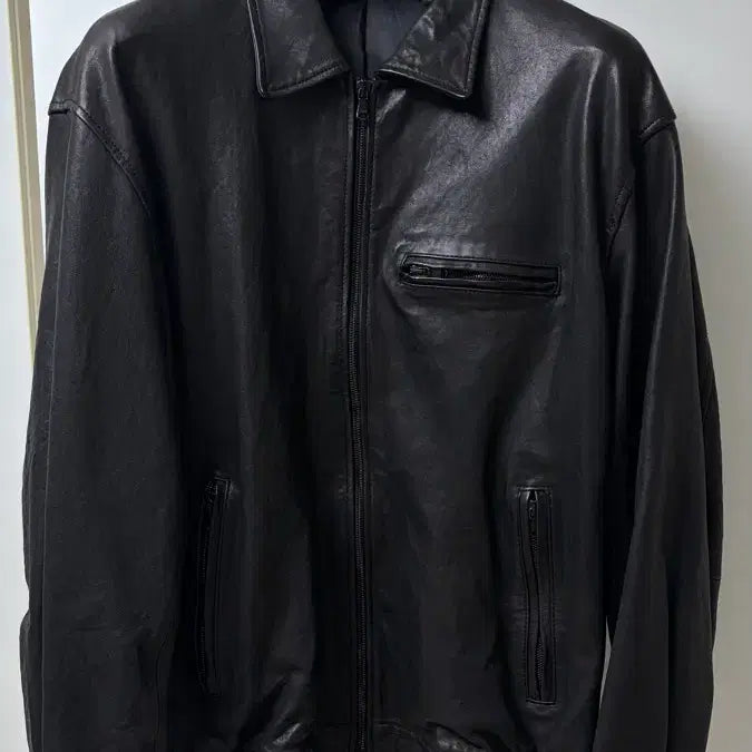 [BUNJANG] L Union Blue Black Edition Single Leather Jacket / [L] 유니온블루 블랙에디션 싱글 레더 자켓
