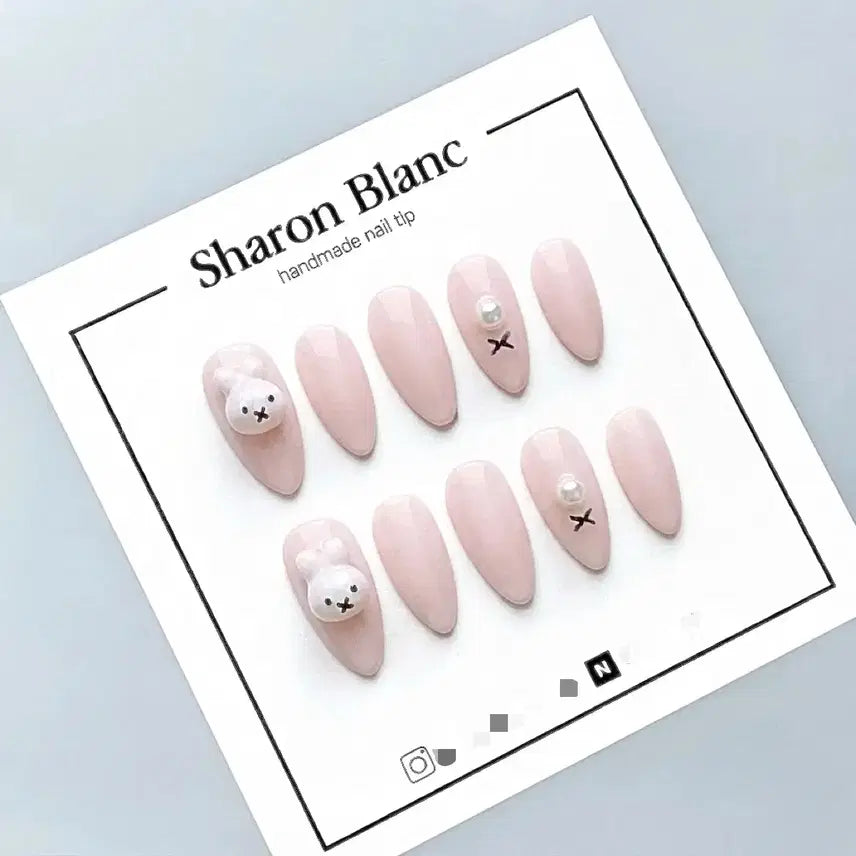 [BUNJANG] Miffy Embossed Nail Tips - 15 Shape Variety / 미피 엠보 네일팁 / 15종 쉐입